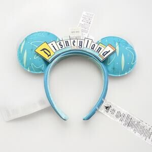 Brand New Disney Parks California Blue Mickey Ears Headband New Disneyland